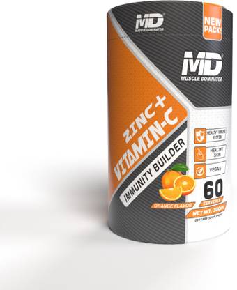 Muscle Dominator Zink+Vitamin C Orange Flavor Powder Form 300gms