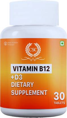 CSC Vitamin B12 Supplement With Vitamin D3 To Support Immunity & Brain Health