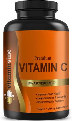 Vitaminvine 100% Vitamin C Tablets for Glowing Skin (D85)