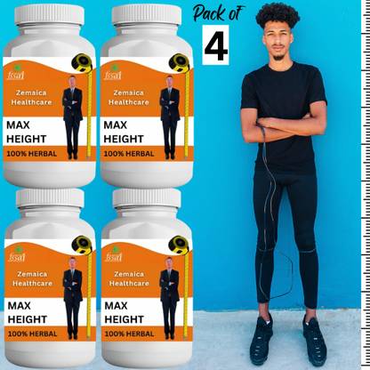 Zemaica Healthcare Max Height 100% Natural & Ayurvedic Capsules Pack Of 4