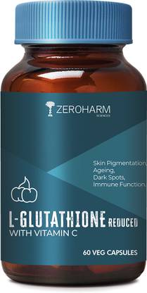 ZEROHARM L-Glutathione Reduced with Vitamin C Tablets|Glowing Skin & Reduce Pigmentation