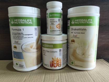 HERBALIFE WEIGHT LOSS COMBO F1 KULFI SHAKE FIBER 200GM AFRESH GINGER SHAKEMATE