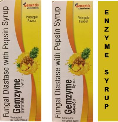 gementis GEMZYME ENZYME SYRUP FOR INSTANT STOMACH RELIEF (2*100ML)