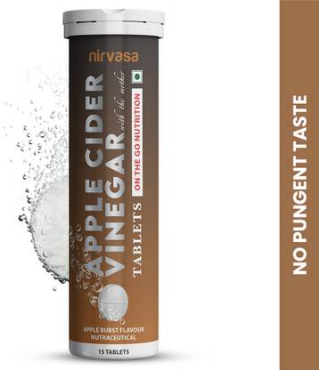 Nirvasa Apple Cider Vinegar Effervescent Tablets | ACV Tablets of Apple Burst Flavour