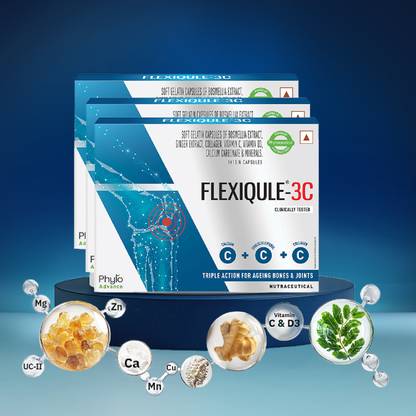 Phytoadvance Flexiqule 3C | Joint Pain Relief | Reduces Stiffness | For Knee & Back Pain