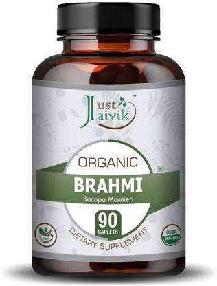Just Jaivik Organic Brahmi Tablets - 750 mg | A Dietary Supplements