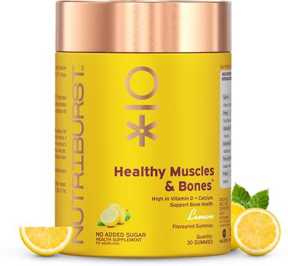 Nutriburst Healthy Muscle & Bones Gummies with Vitamin D & Calcium