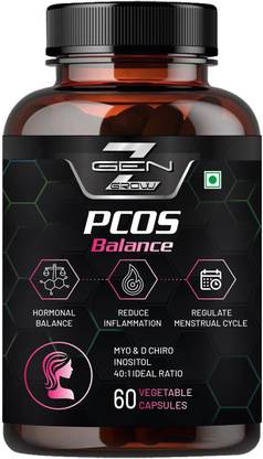 GenZ grow PCOS Balance with 40:1 Myo & D-Chiro Inositol for hormonal & menstrual health