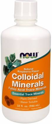 Now Foods Colloidal Minerals Raspberry Liquid, 32 Oz