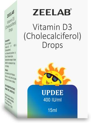 zeelab Updee 400 IU/ml | Cholecalciferol Drops Vitamin D3 Liquid Supplement