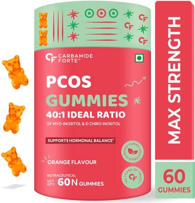 CARBAMIDE FORTE PCOS Balance Gummies, PCOS Supplement with 40:1 Ratio of Myo & D Chiro Inositol