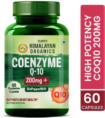 Vlado's Himalayan Organics CoQ10-200mg With BioPepper - 5mg Supplement