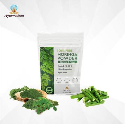 Ayurvachan 100 % Pure Organic Moringa Leaf Powder | Drumstick Leaf Powder | Oleifera