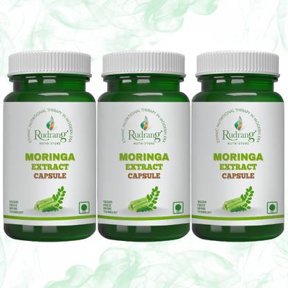 Rudrang Nutri Store Moringa Leaves Powder 90 Veg Capsule | Nutrient-Rich Superfood | Pack of 3