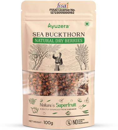 Ayuzera Sea buckthorn Dry Berry |Rich in Omega 3,6,7 and 9, & Vitamin C, E