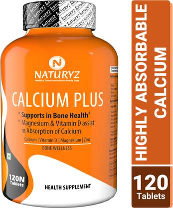 NATURYZ Calcium Plus Formula With Vitamin D3, Zinc And Magnesium
