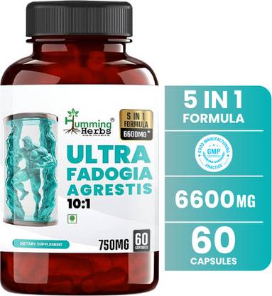 Humming Herbs Ultra Fadogia Agrestis| Tongkat Ali, Maca Root| Natural Energy & Vitality Boost