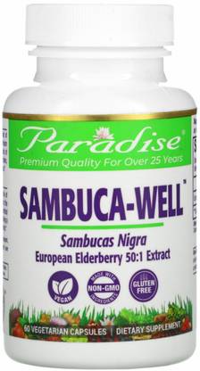 Paradise Herbs Sambuca-Well, 60 Vegetarian Capsules