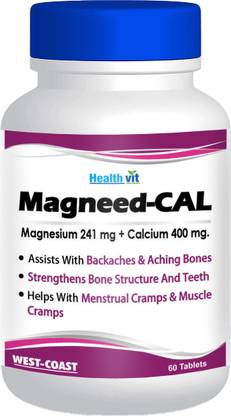 HealthVit Magneed-Cal Magnesium 241 mg Calcium 400 mg