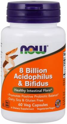 Now Foods 8 Billion Acidophilus & Bifidus, 60 Caps