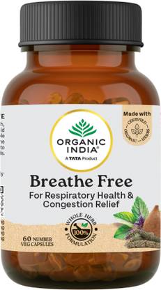 ORGANIC INDIA Breathe Free 60 Capsules Bottle