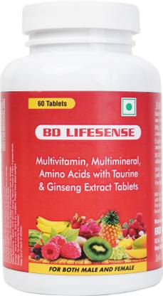 B D LIFESENSE Multivitamin Health Booster- With Herbal Extracts and Minerals 60 Capsules