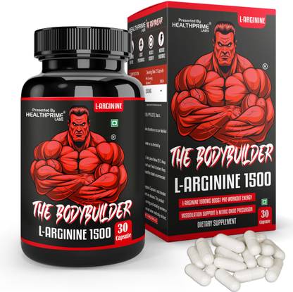 HEALTHPRIME LABS The Bodybuilder L-Arginine 1500mg Muscle Growth Vascularity & Energy, NO Booster