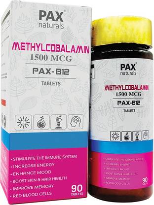 paxnaturals Methylcobalamin Vitamin B12, 1500 mcg