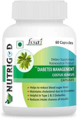 NUTRIGOD Diabetes Management Costus igneus Capsules