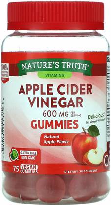 Nature's Truth Apple Cider Vinegar, Natural Apple, 600 mg, 75 Vegan Gummies