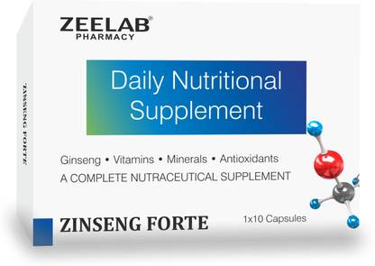 zeelab Zinseng Forte| Daily Health Supplement| Ginseng, Vitamins, Minerals, Antioxidant