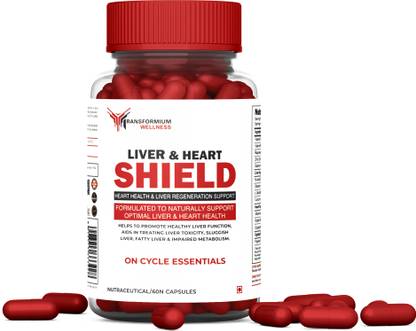 transformium Nutrition Liver & Heart Shield Daily Supplement for Liver, Heart Brain Optimal Functioning