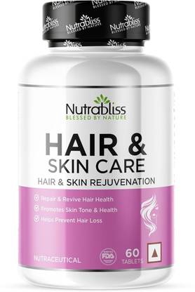 Nutrabliss Hair & Skin Care with Glutathione Biotin Collagen Peptides NAC Astaxanthin CoQ10