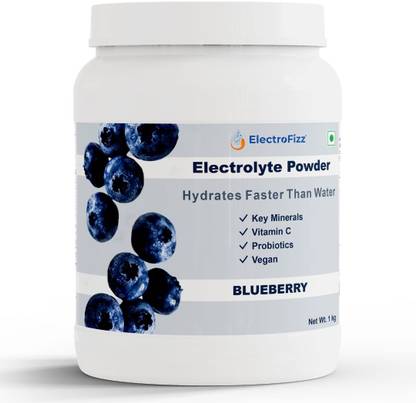 ElectroFizz Hydration Instant Energy Drink -Electrolytes, Vitamin C, Probiotics- Blueberry