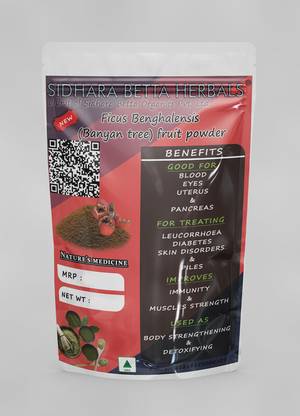 SIDHARA BETTA HERBALS Ficus Benghalensis Fruits Powder | Banyan Tree Fruits Powder