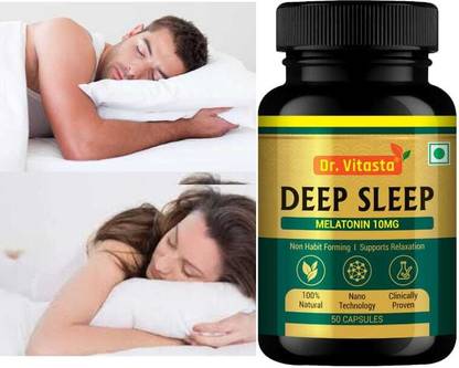 Dr.Vitasta Deep sleep ayurvedic sleeping pills with Melatonin,Improve Sleep quality