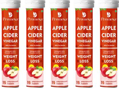 PREMEXA Weight Loss Apple Cider Vinegar with mother Effervescent Tablets| Vit. B6 & B12