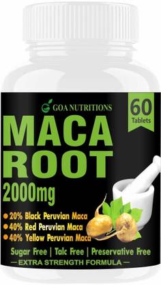 GOA NUTRITIONS Maca Root Extract Adaptogen Complex As Dietary Supplement-60 Tablets