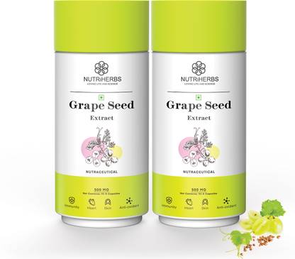 Nutriherbs Grape Seed Extract Capsules | for Healthy Skin , Digestion & Cholesterol Level