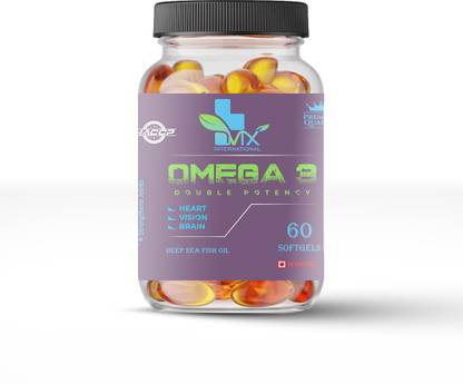 Vix Pharma Omega-3 Fish Oil | 1000mg Double Strength Capsules | No Fishy Burps