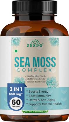ZESPO Sea Moss Blend: Irish Moss, Bladderwrack, Burdock Root - Immunity & Digestion