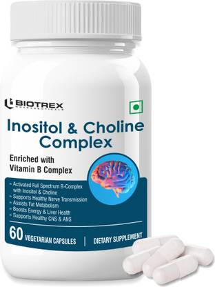 BIOTREX NUTRACEUTICALS Inositol & Choline Complex With Vitamin B1, B2, B3, B5, B6, B7, B9 & B12