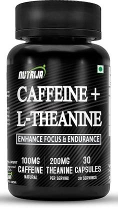 NutriJa Natural Caffeine 100MG Plus L-Theanine 200MG -