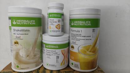 Herbalife Nutrition WEIGHT LOSS COMBO F1 MANGO SHAKE SHAKEMATE &PROTEIN POWDER 200GM & AFRESH GINGER