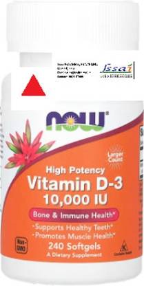 Now Foods Vitamin D-3, High Potency, 10,000 IU, 240 Softgels
