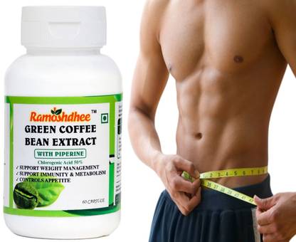 Ramoshdhee Organic Green Coffee Bean Extract With Piperine 800 mg for Weight Loss - 60 Cap