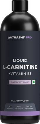 Nutrabay Pro Liquid L-Carnitine + Vitamin B5, Flavor - Raspberry Blast