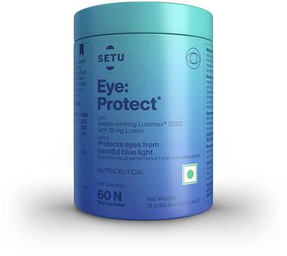 SETU Eye Protect : Lutein & Zeaxanthin Capsules, Eye Supplement for New Digital Age