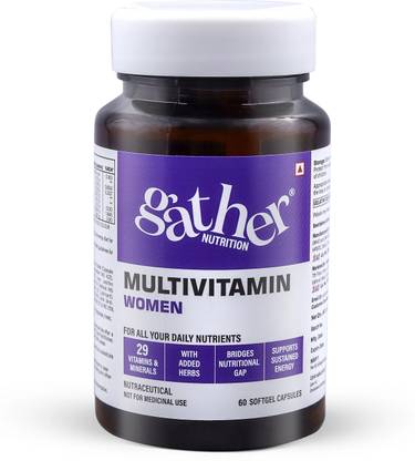 Gather Nutrition Multivitamin for Women | Boost Immunity, Support Bones, Muscles & Anti-Aging