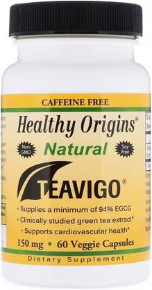 Healthy Origins Teavigo, Caffeine Free, 150 mg, 60 Veggie Capsules